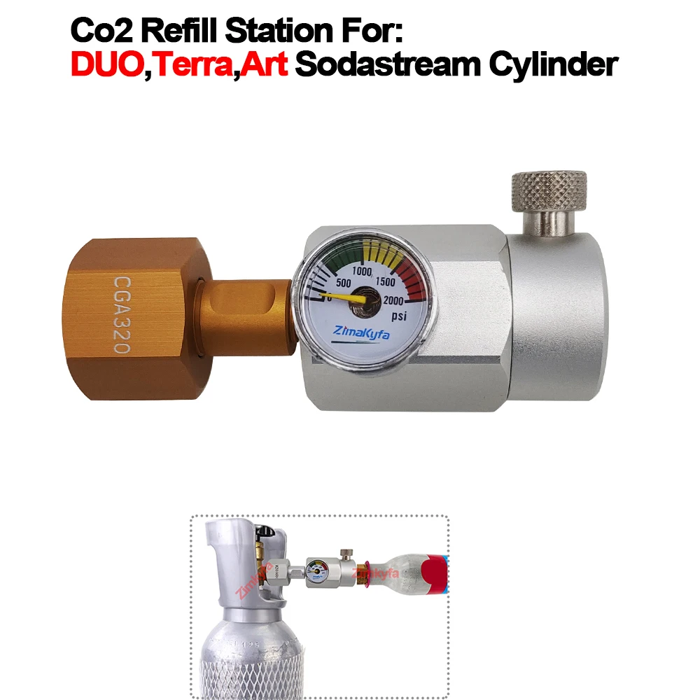 CO2 Pildymas Stotis Adapteriai SodaStream DUO Meno Terra Greitai Prisijungti Cilindras Iš Didelių Carbonator Bakas Mažas Butelis Papildymo