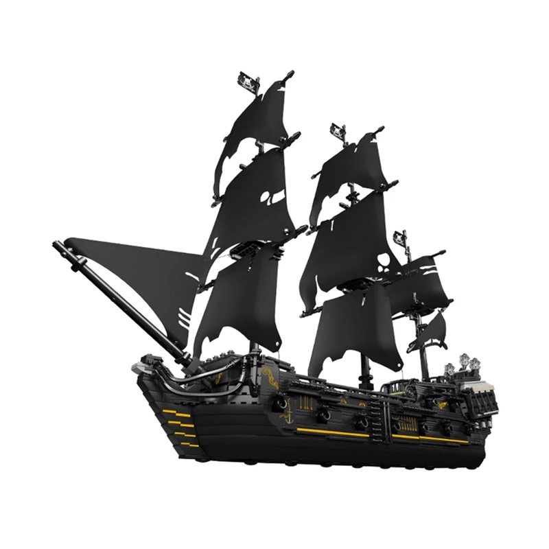 Kūrybinių Idėjų 13111 Black Pearl SS Piratų Laivas 2868PCS Blokai Burlaivis Pavyzdį, Plytos Toyst Rinkiniai Vaikams Dovanų