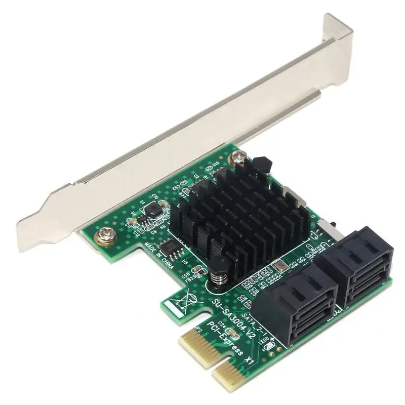 SATA PCIe Adapteris, 4 Uostai SATA III PCI Express 3.0 X1 Valdytojas Plėtros Kortelę 6Gbps Perdavimo koeficientas Bitcoin Mining