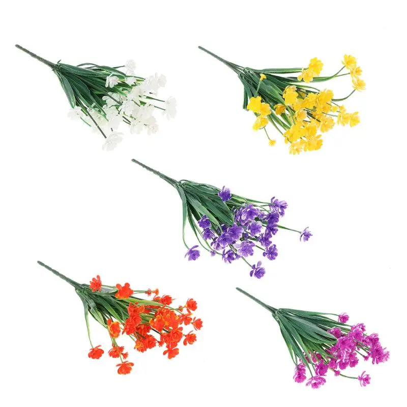 Y5LE Pavasario Žolės Lotus Dirbtinių Gėlių Darbastalio Krovos Gėlių Plastikiniai vidaus Ir